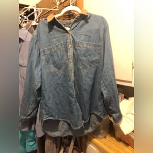 Rare! Dockers by Levi’s Leather Collar Denim Shirt- 699 $50 or $45 w/offer